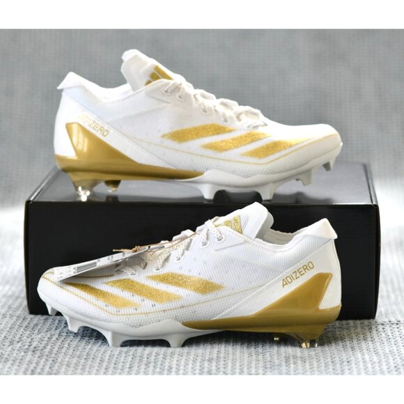 New! Size: 7 Men | ADIDAS Adizero Electric+ White/Gold IE3287 Football/Soccer - Picture 10 of 16